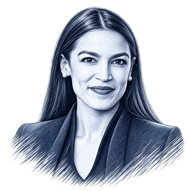 Alexandria Ocasio-Cortez, engraved portrait