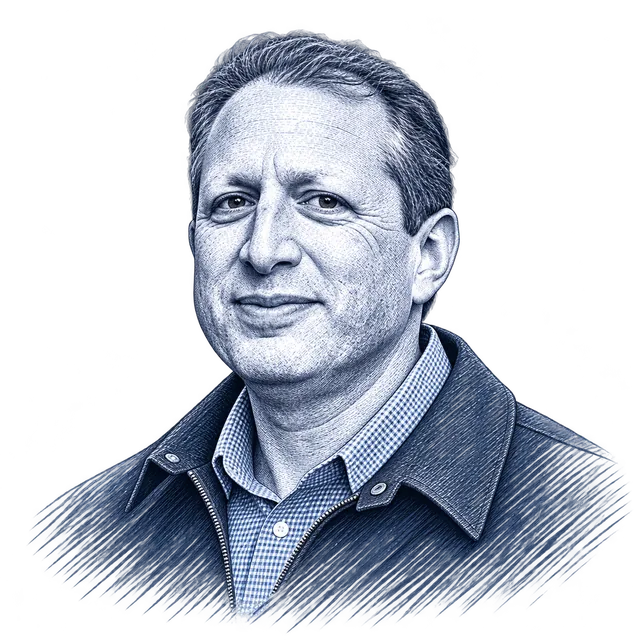 Brad Lander, engraved portrait