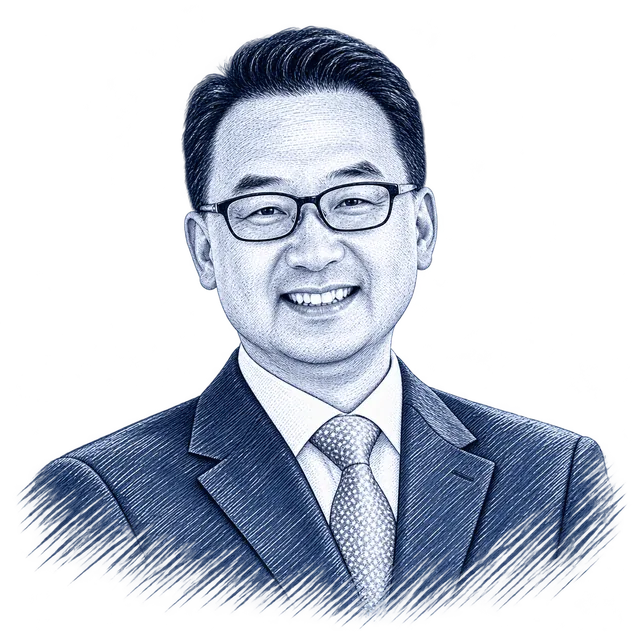 Chris Chung, engraved portrait