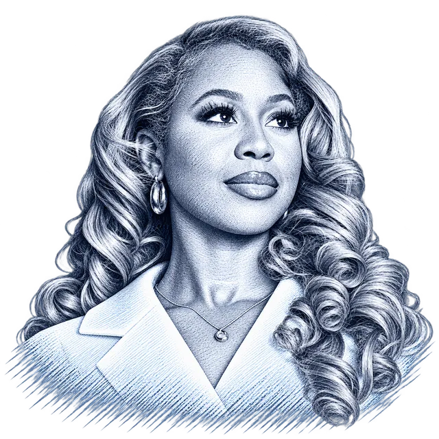 Courtney McClain, engraved portrait