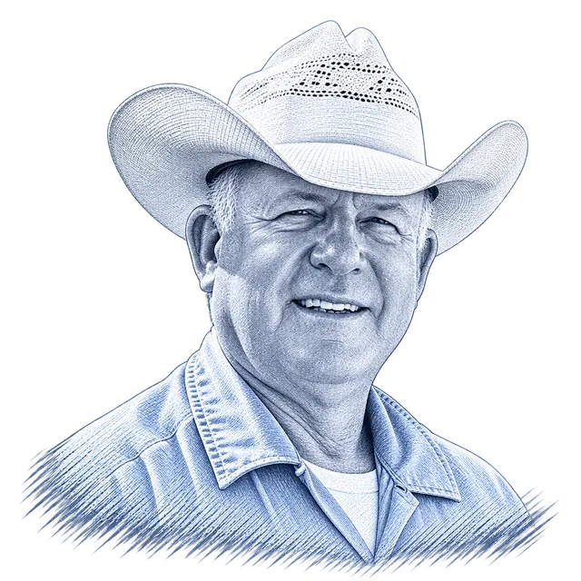 Don Coover, engraved portrait