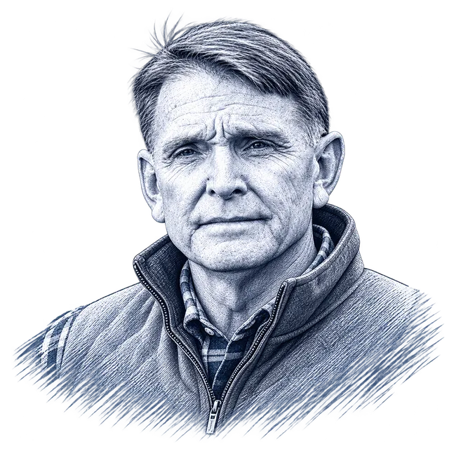 Ed Gallrein, engraved portrait