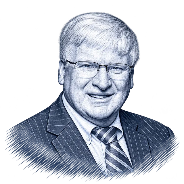 Glenn Grothman, engraved portrait