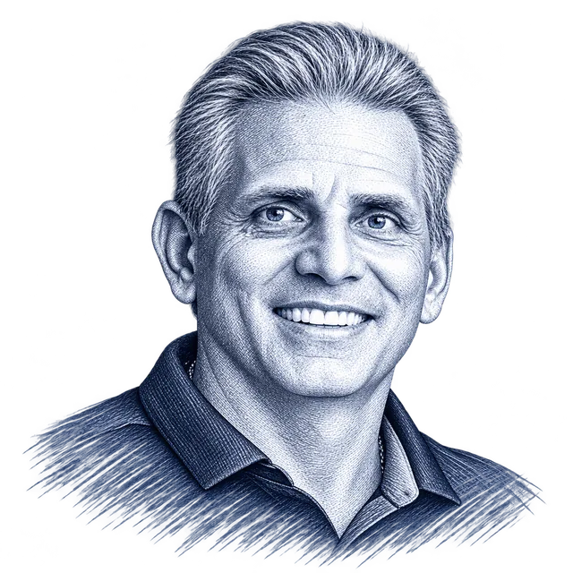 Joe Strada, engraved portrait