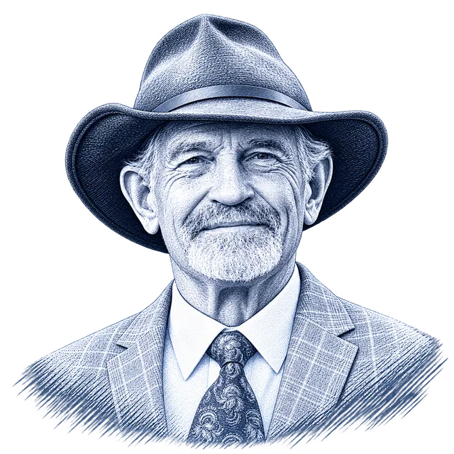 Kent Udell, engraved portrait