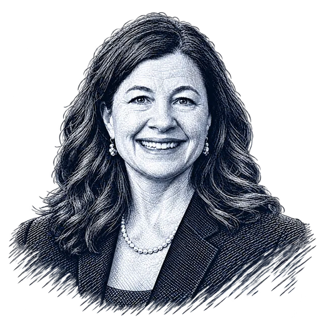 Kristen McDonald Rivet, engraved portrait
