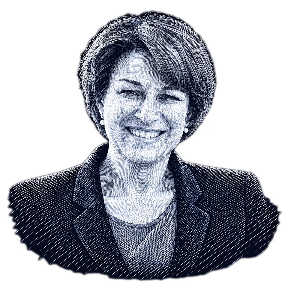 Amy Klobuchar, engraved portrait