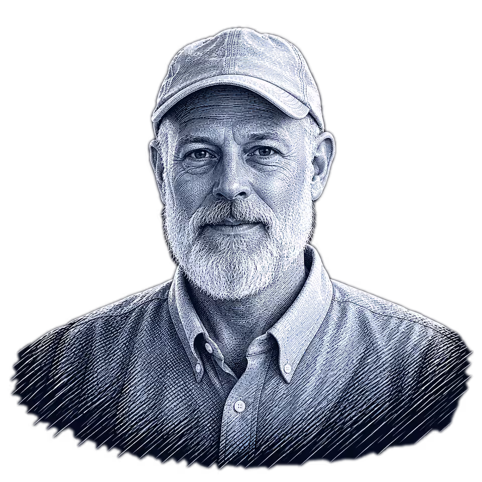 Brian Bengs, engraved portrait