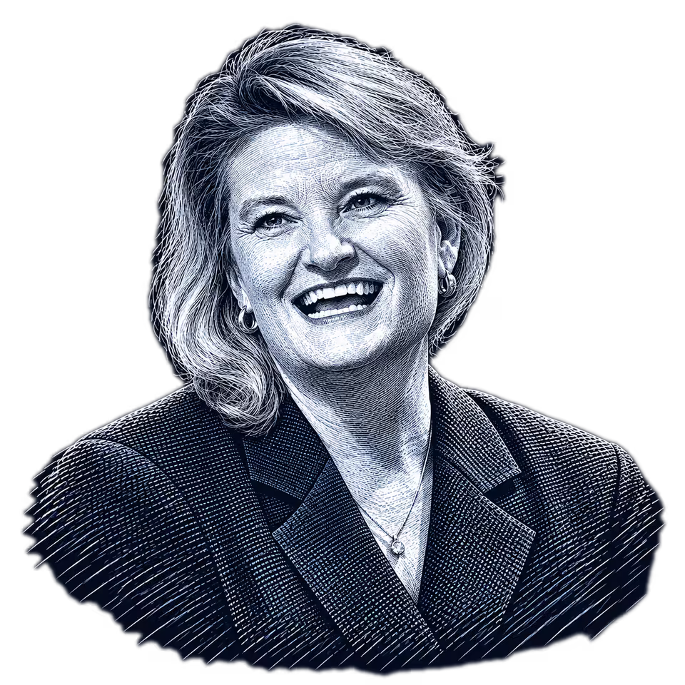 Cindy Holscher, engraved portrait