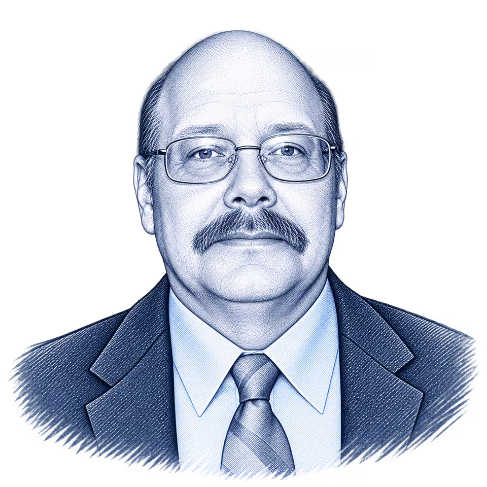 Gerald “Tap” Heikes, engraved portrait