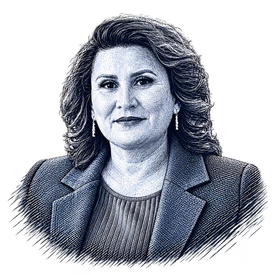 JoAnna Mendoza, engraved portrait