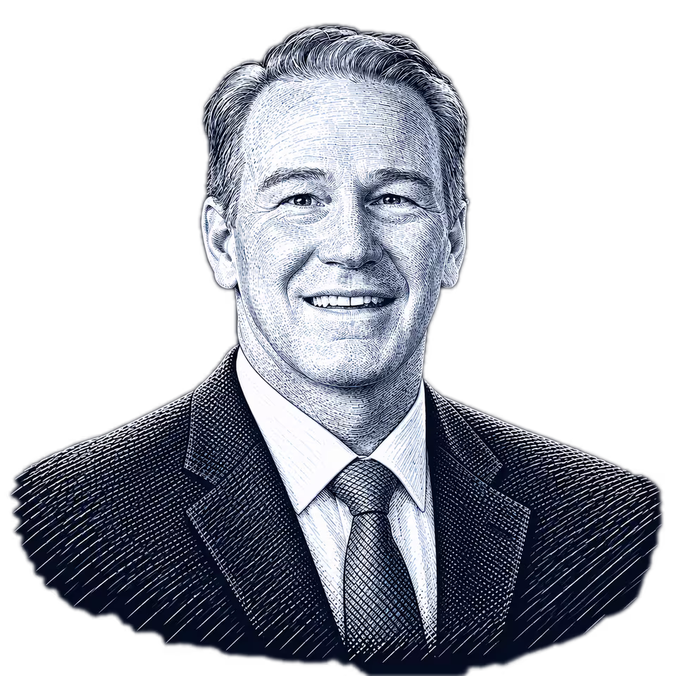 Jon Husted, engraved portrait
