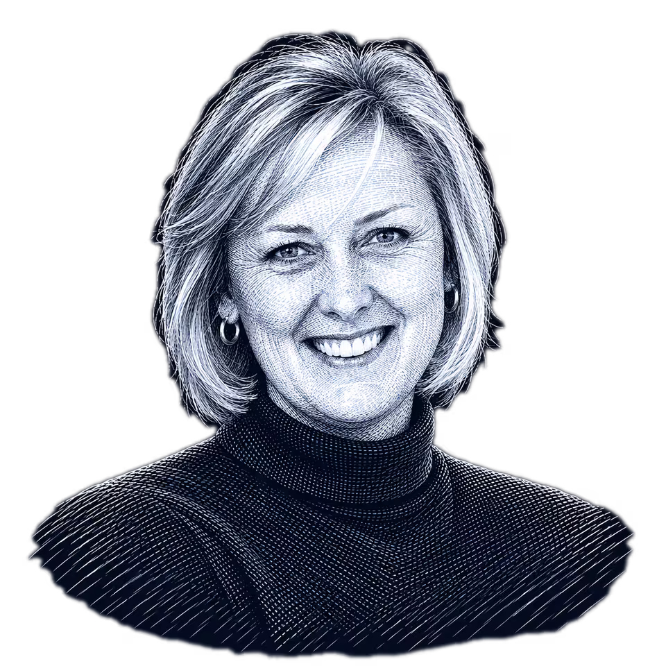 Lynne Walz, engraved portrait