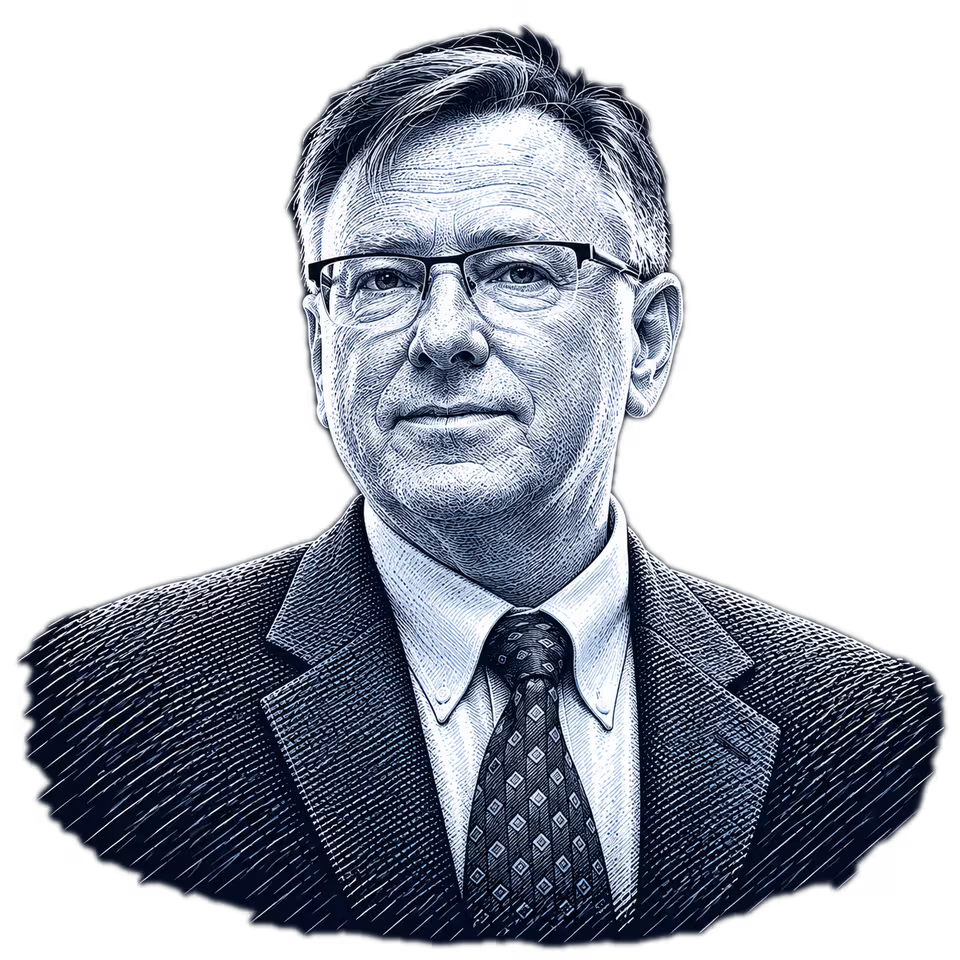Mark Baisley, engraved portrait