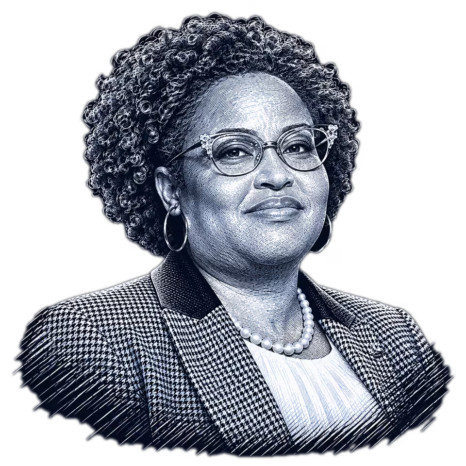 Marquita Bradshaw, engraved portrait