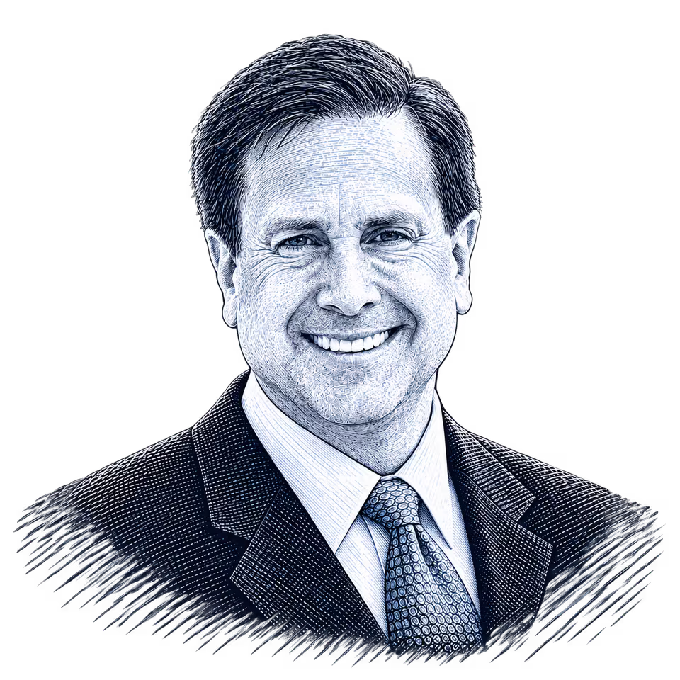 Mike Bouchard, engraved portrait