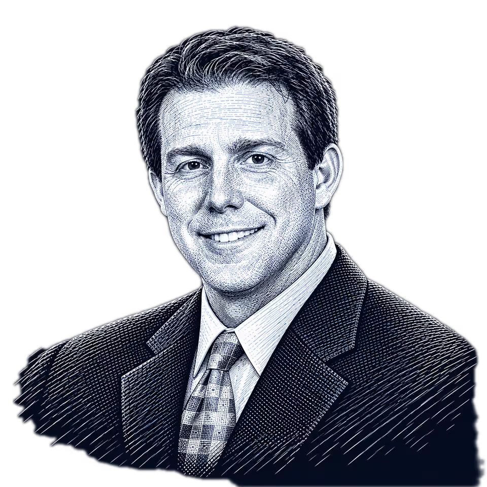 Mike Mazzei, engraved portrait