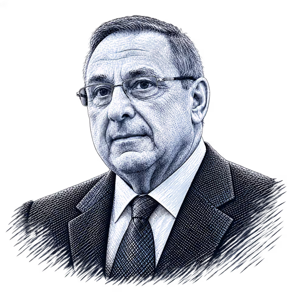 Paul LePage, engraved portrait