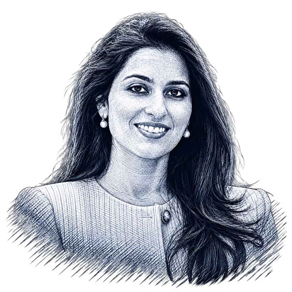 Pia Dandiya, engraved portrait
