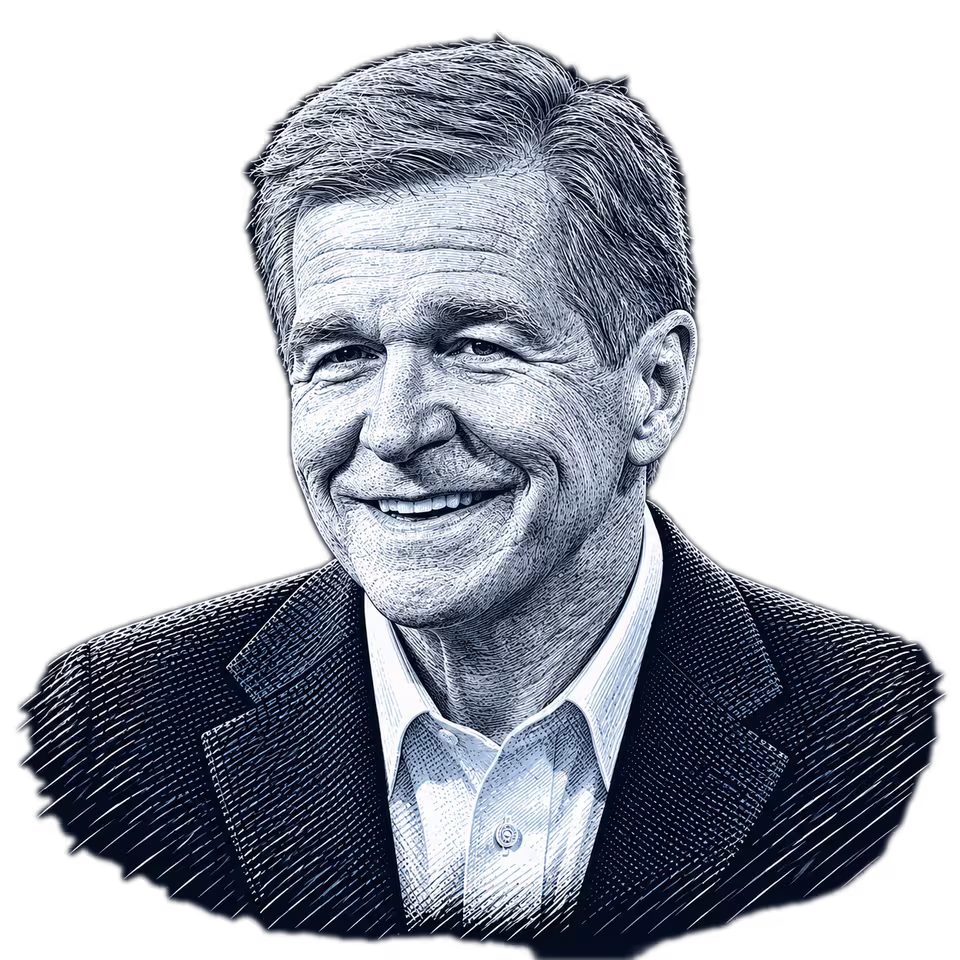 Roy Cooper, engraved portrait