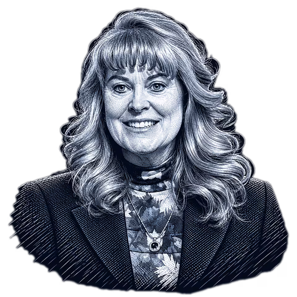 Stacy Garrity, engraved portrait