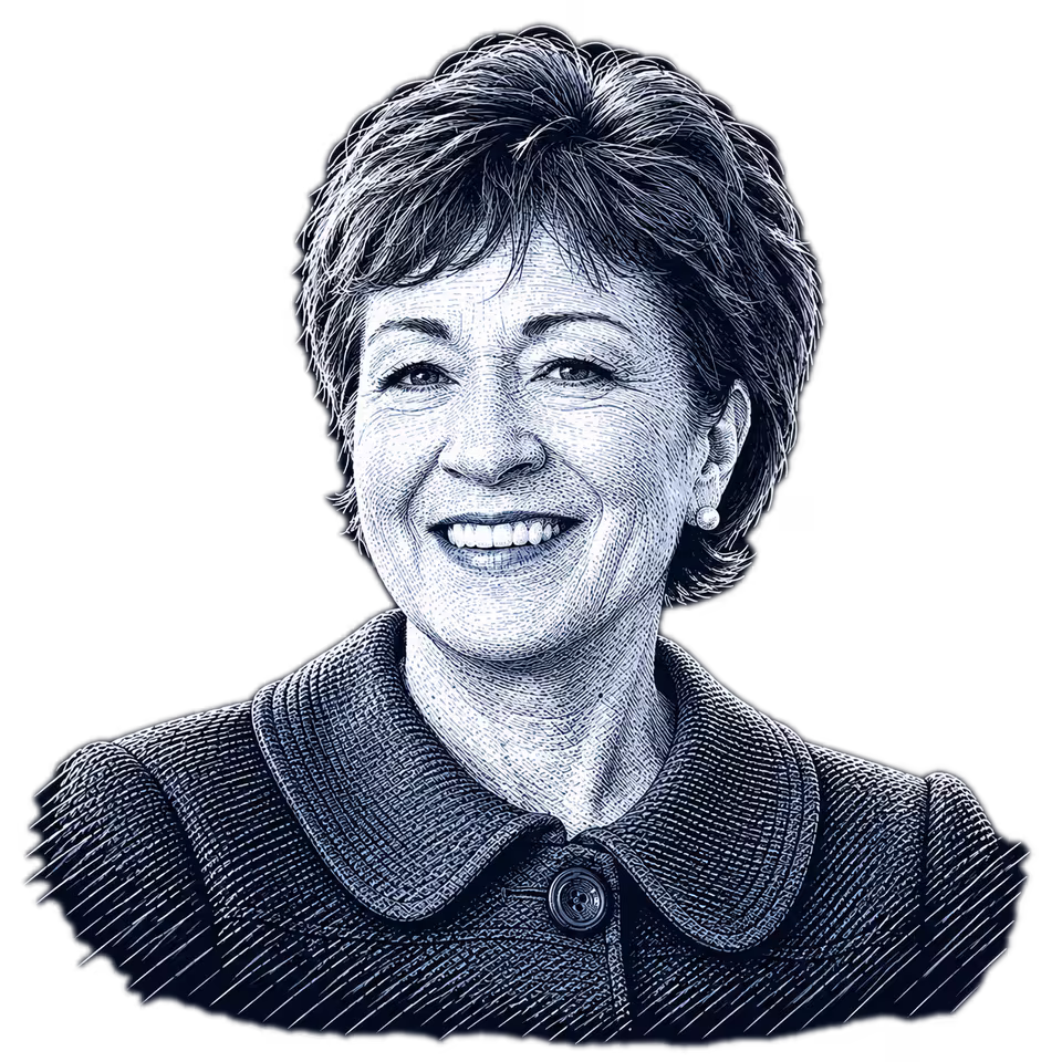 Susan Collins, engraved portrait