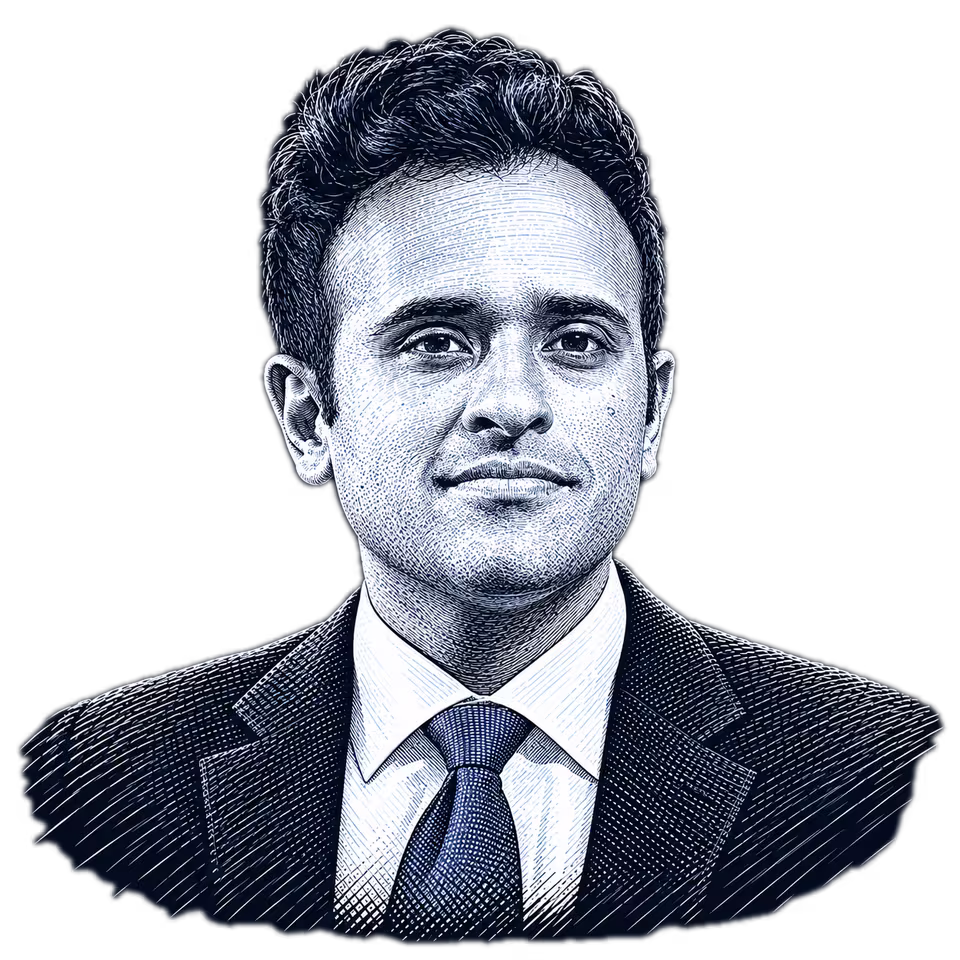 Vivek Ramaswamy, engraved portrait