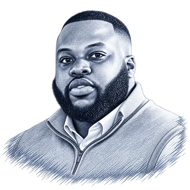 Larry Davis III, engraved portrait