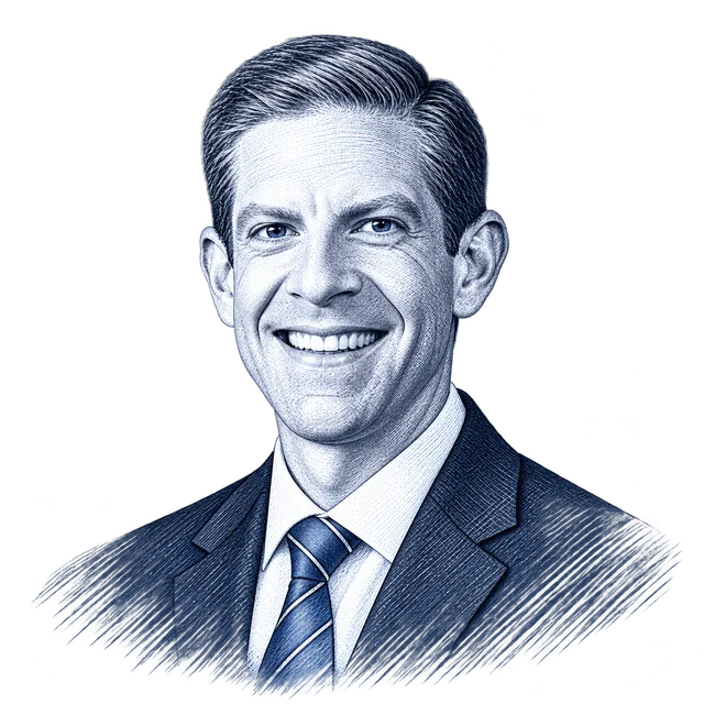Mike Levin, engraved portrait