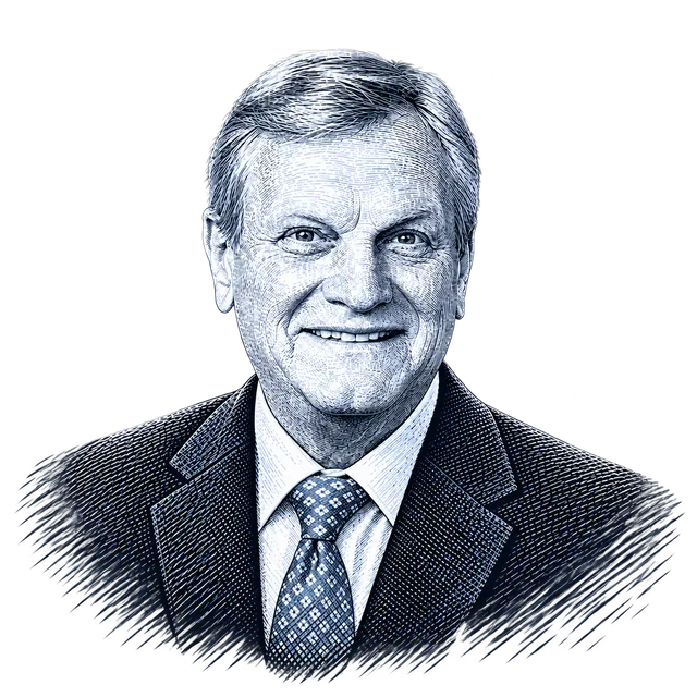 Mike Simpson, engraved portrait
