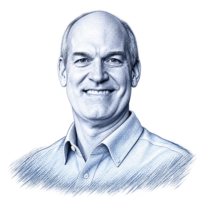 Rick Larsen, engraved portrait