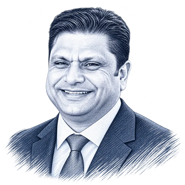 Ritesh Tandon, engraved portrait