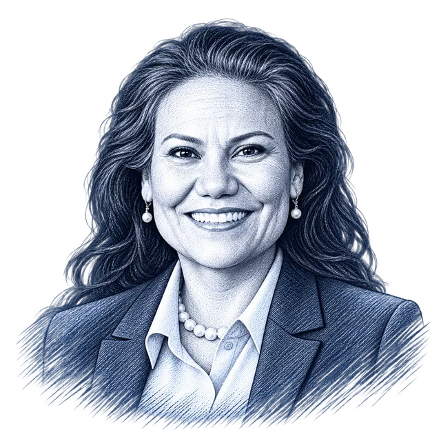 Veronica Escobar, engraved portrait