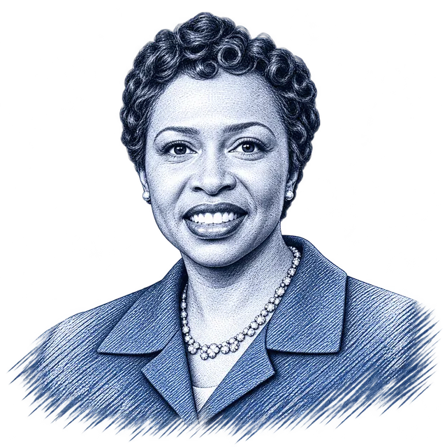 Yvette Clarke, engraved portrait
